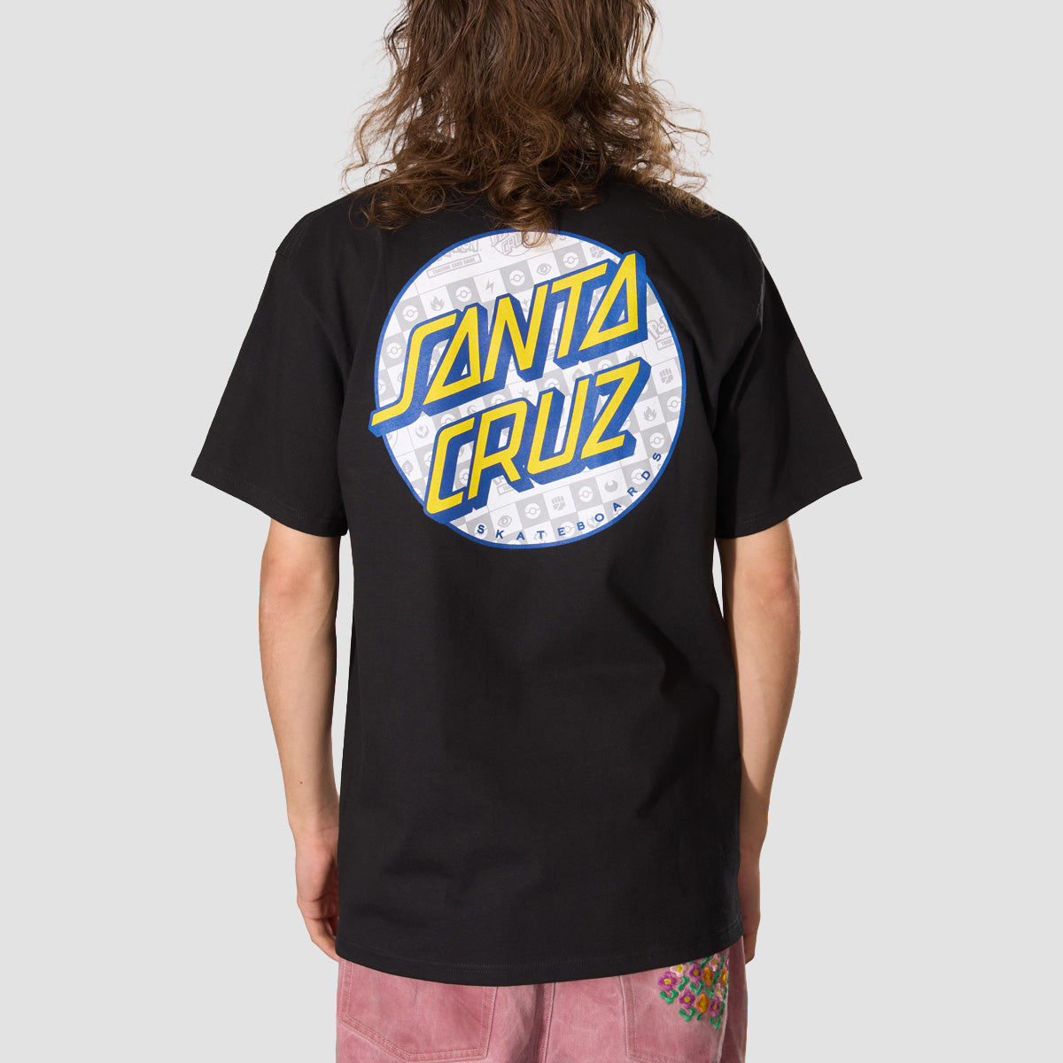 Santa Cruz X Pokemon Energy Dot T-Shirt Black