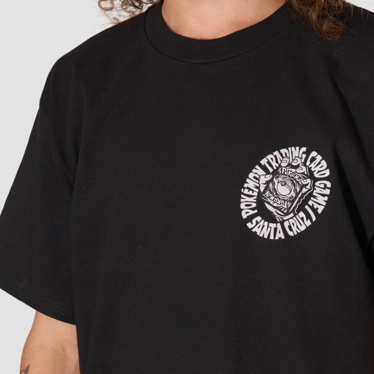 Santa Cruz X Pokemon TCG Hand T-Shirt Black