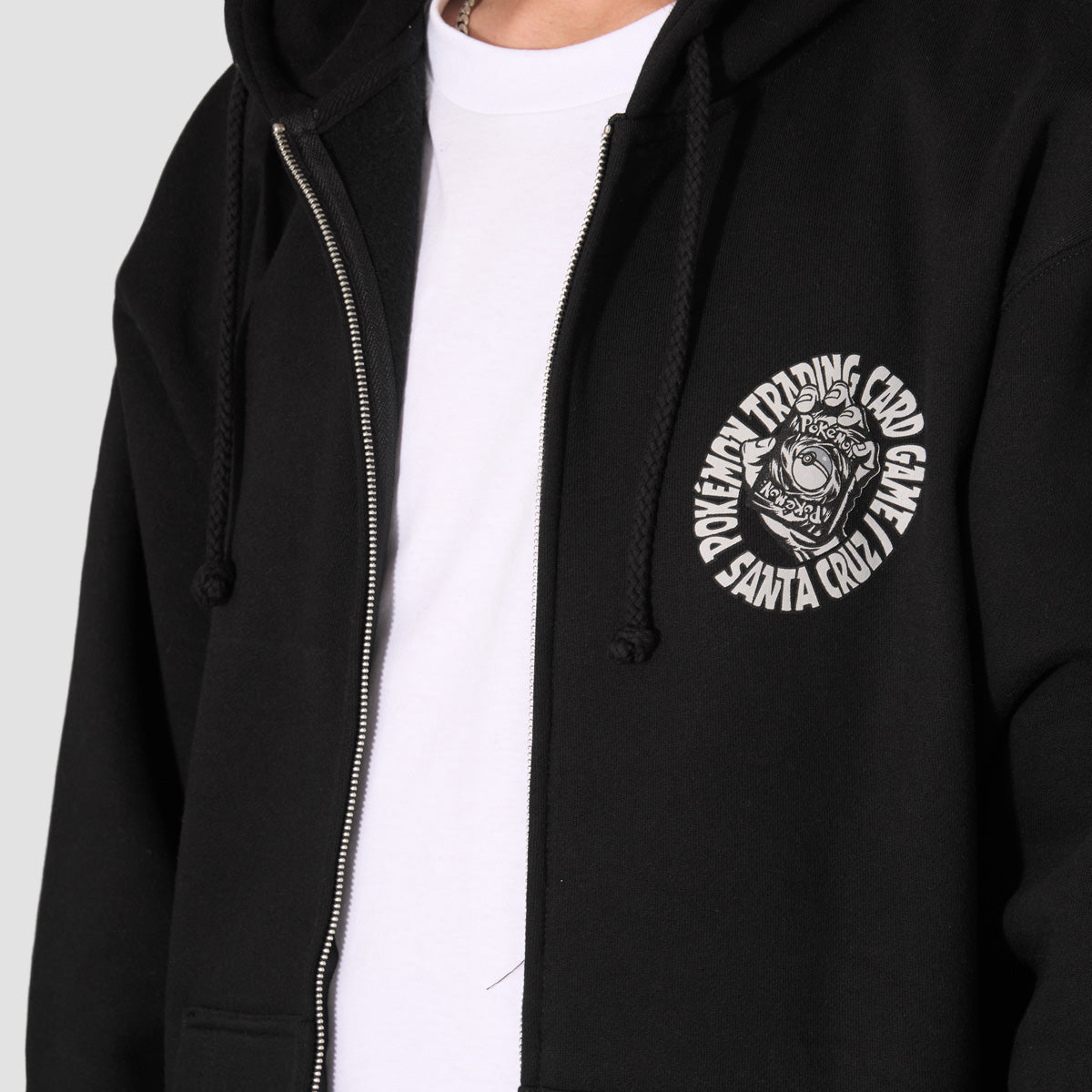 Santa Cruz X Pokemon TCG Hand Zip Hoodie Black