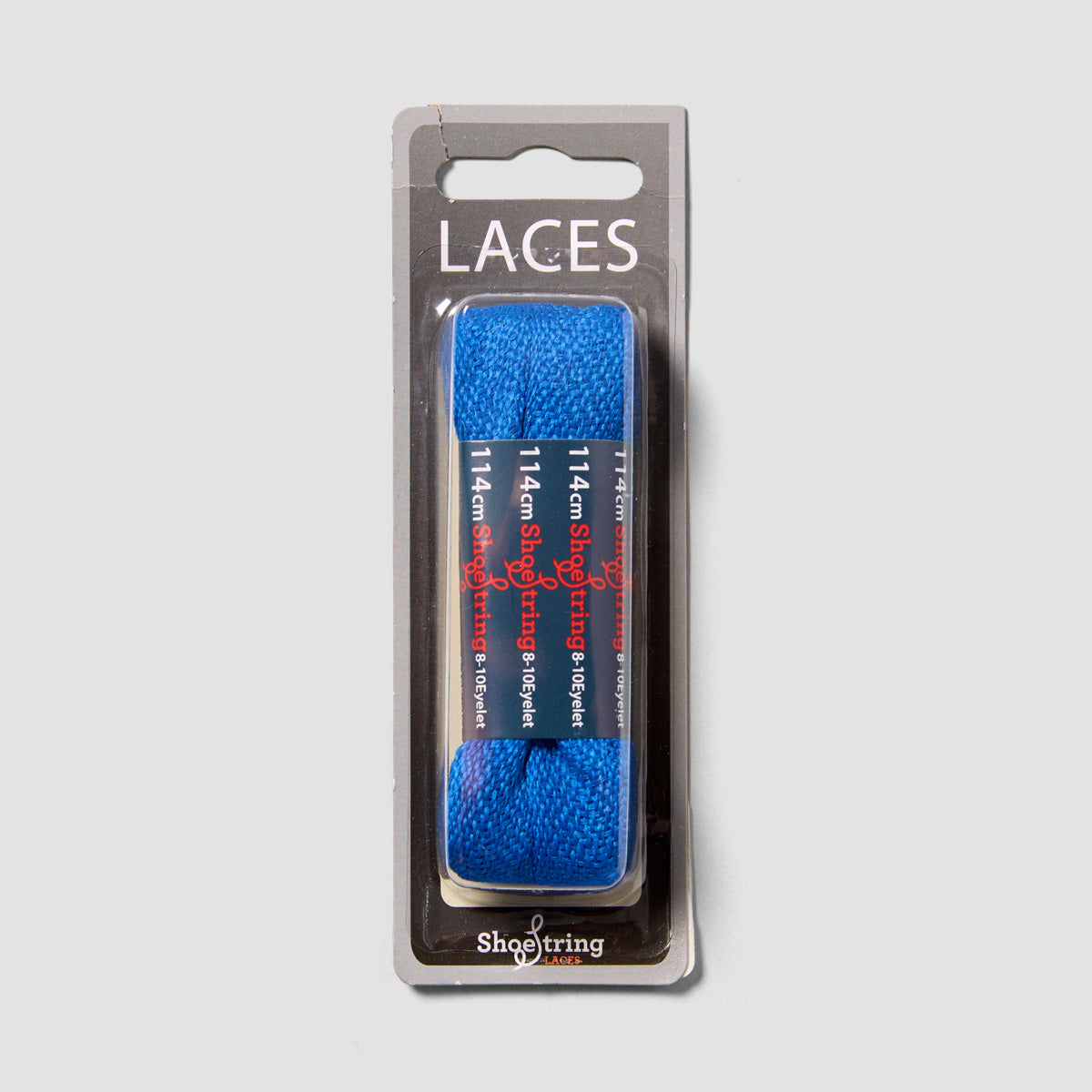 ShoeString Supremes 114cm Fat Flat Laces (Blister Pack) Cobolt