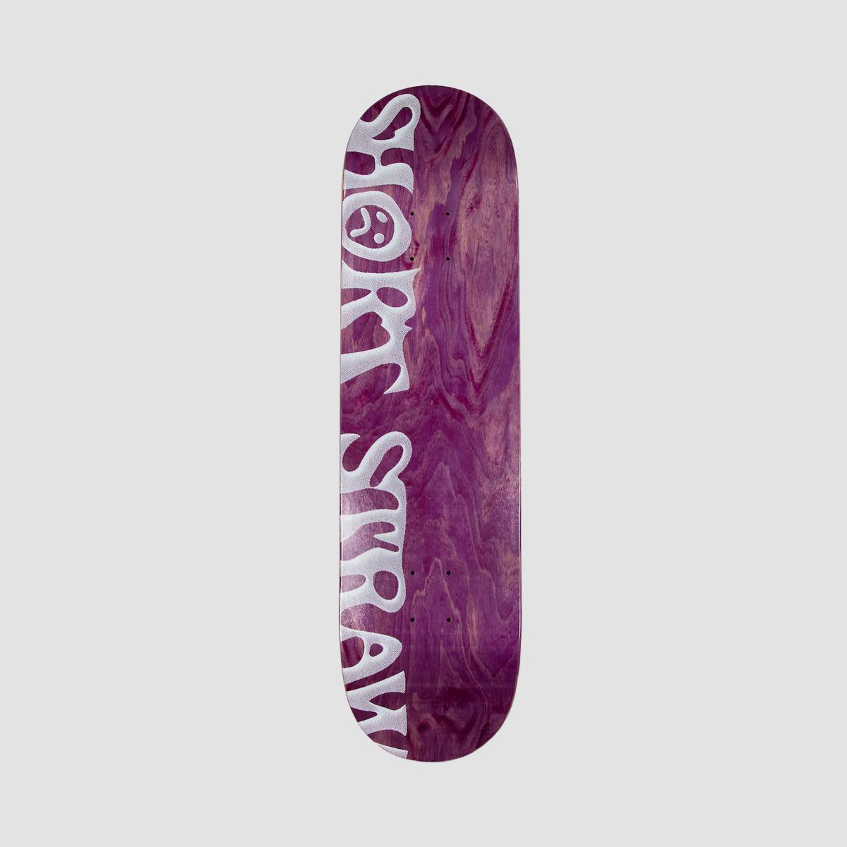 Short Straw Fadeaway Logo Skateboard Deck Purple Stain - 8.25"