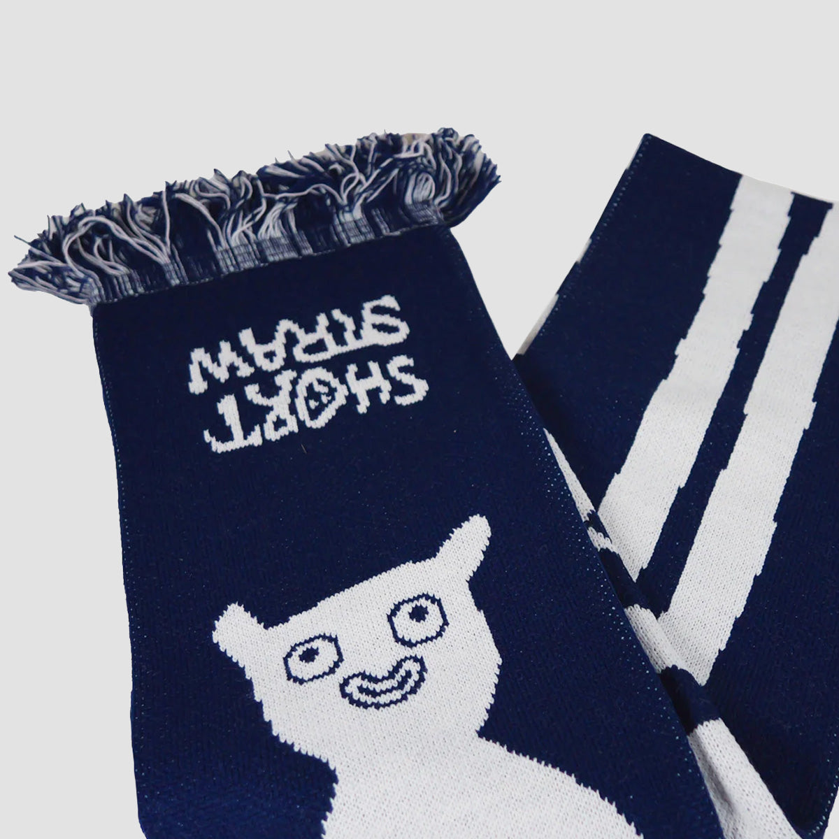 Short Straw Legsley Scarf Midnight/White