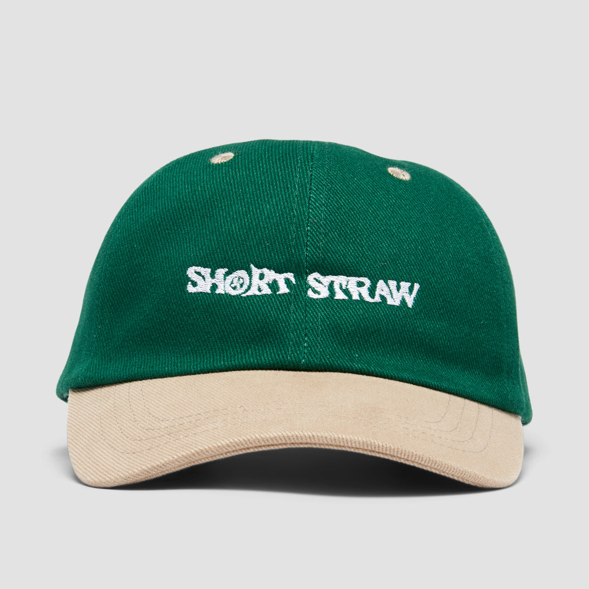 Short Straw Logo Cap Green/Taupe