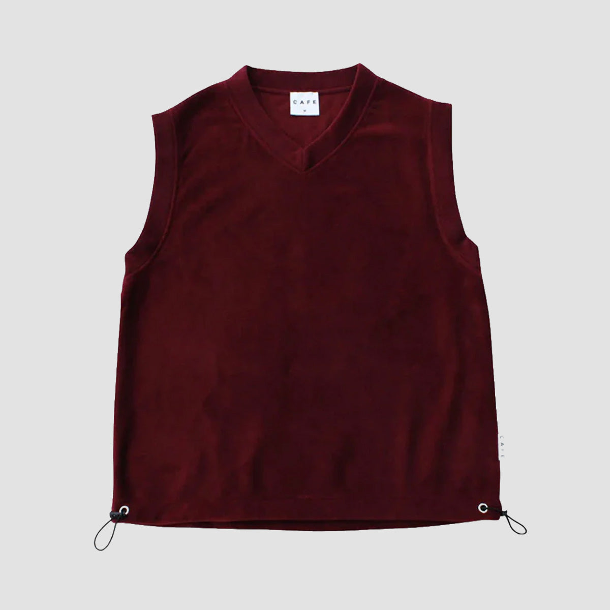 Skateboard Cafe Fleece Vest Burgundy/Black
