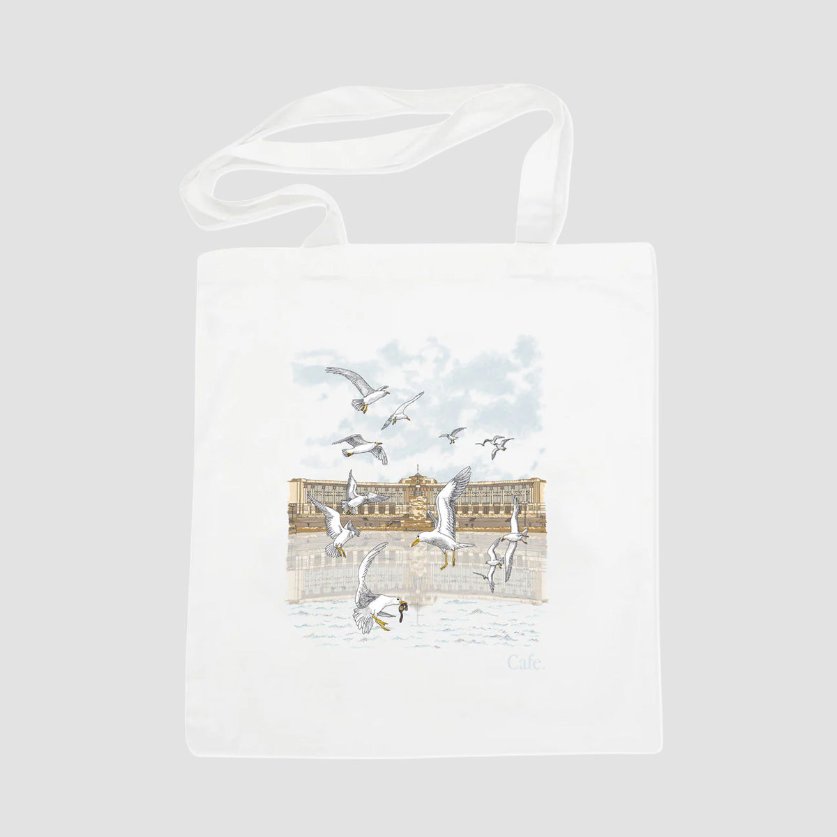 Skateboard Cafe Lloyds Tote White