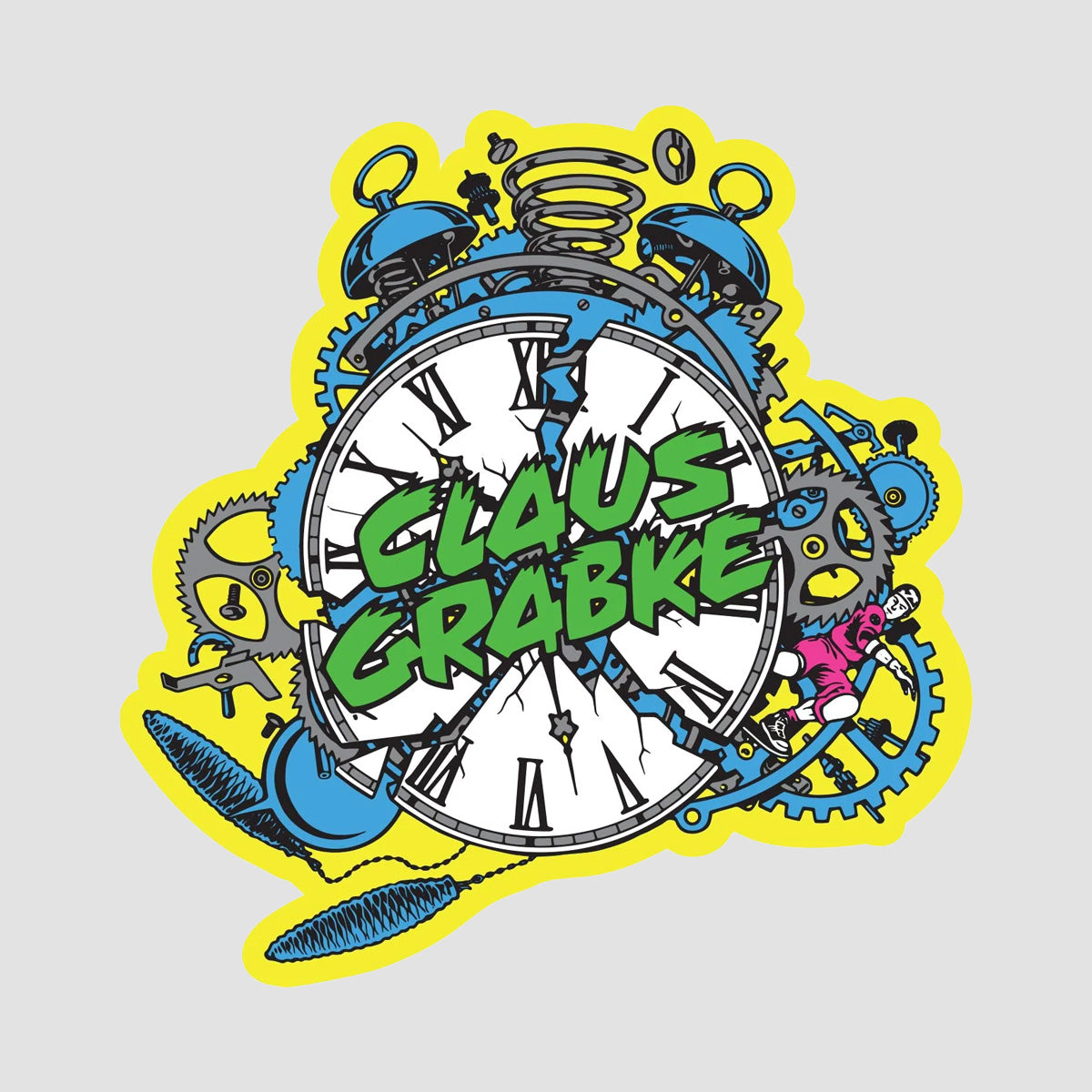 Slime Balls Grabke Exploding Clock Blacklight Light Ups OG 78a Skateboard Wheels Neon Yellow 60mm