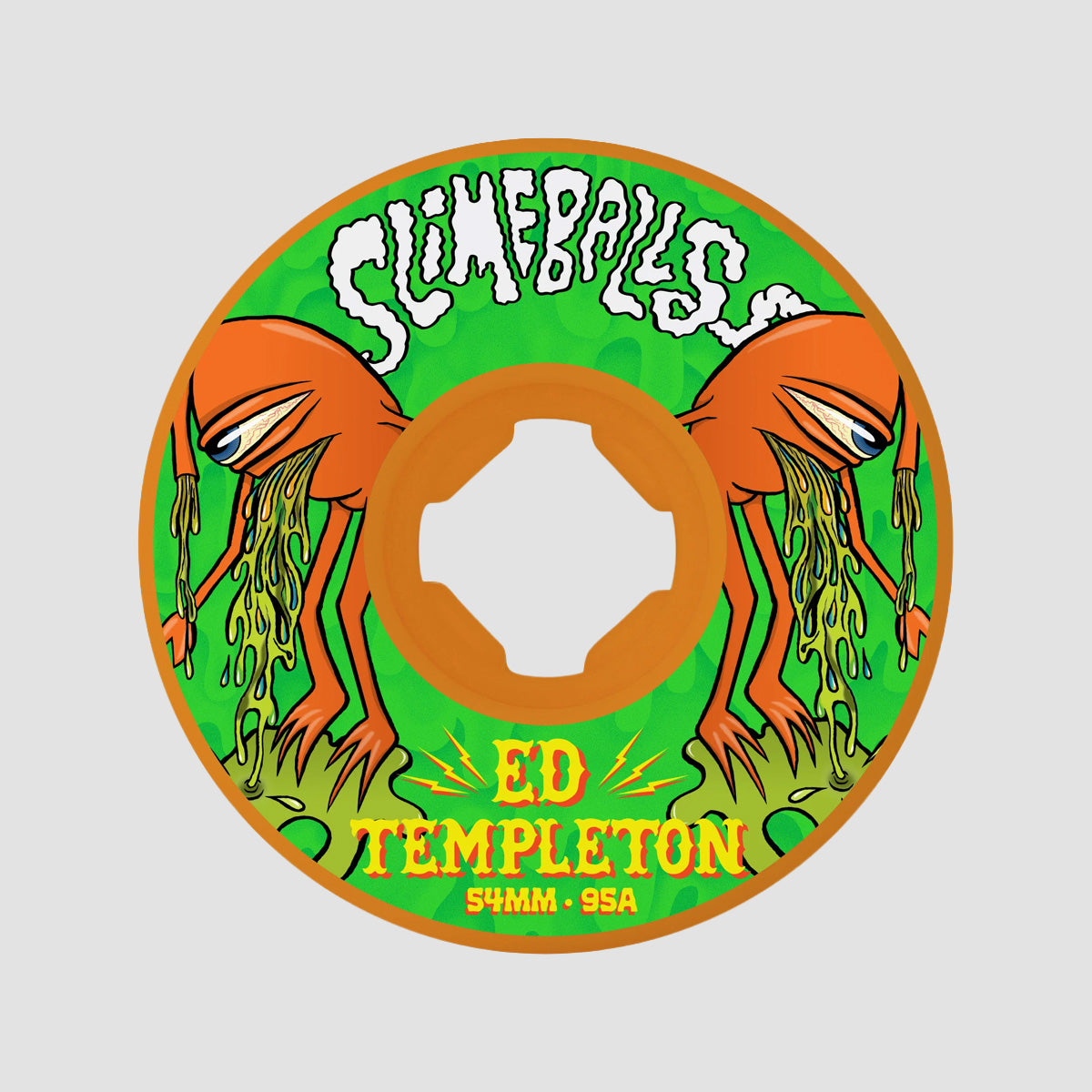 Slime Balls Templeton Vomit Mini Hardline 95a Skateboard Wheels Orange 54mm