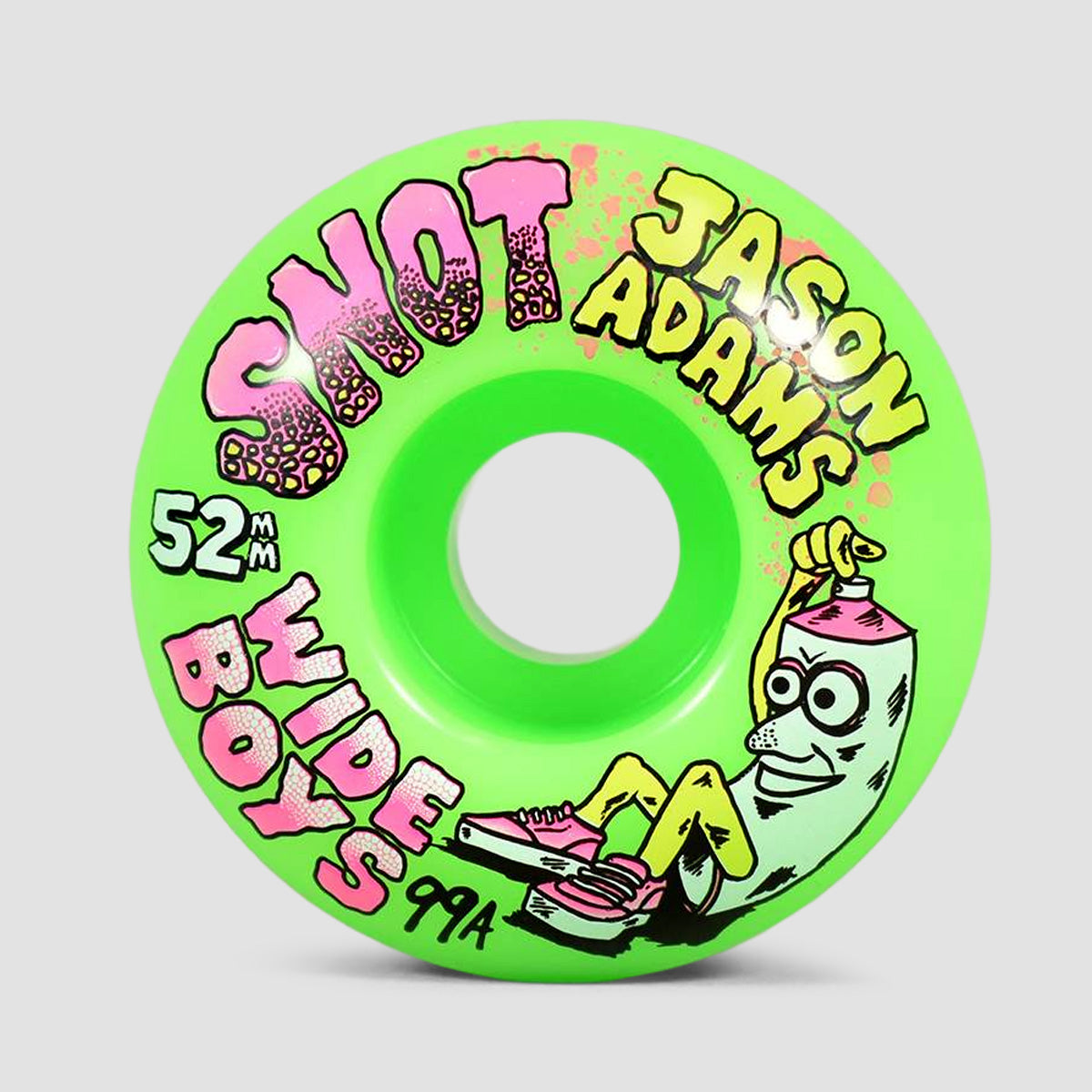Snot Jason Adams Wide Boys 99A Skateboard Wheels Green 52mm