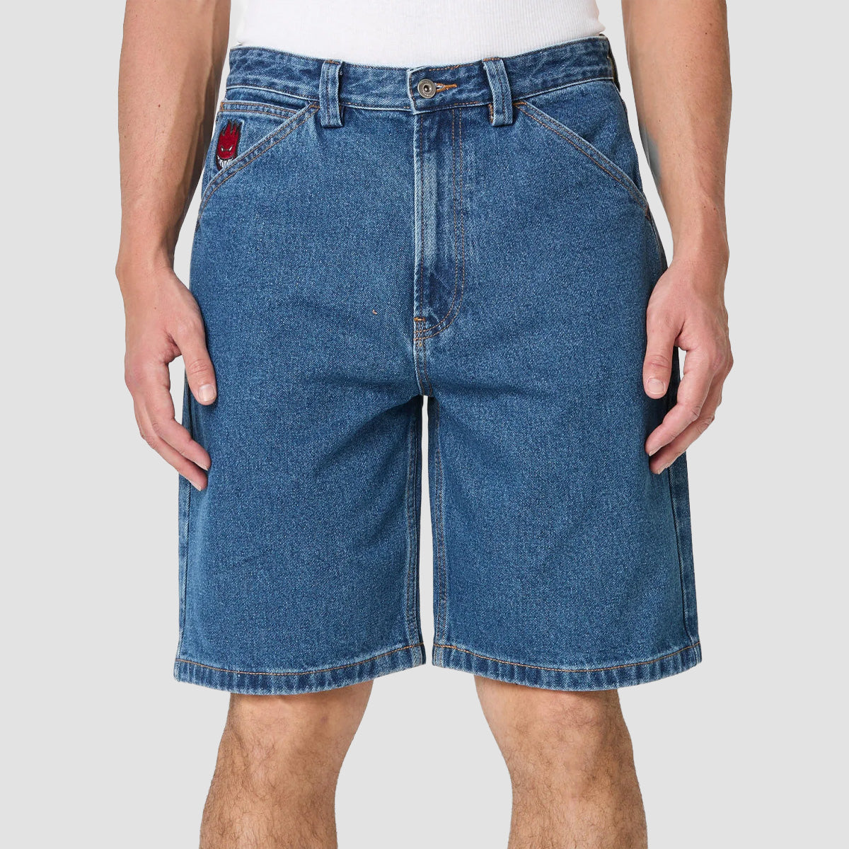 Spitfire Bighead Fill Denim Shorts Medium Stone Wash