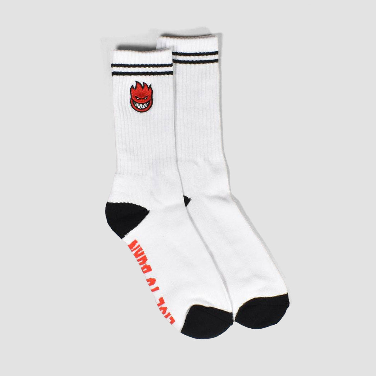 Spitfire Bighead Fill EMB Socks White/Black/Red