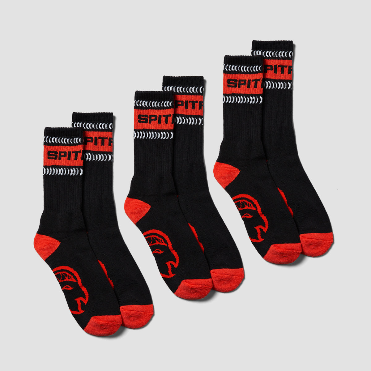 Spitfire Classic '87 Bighead Socks 3-Pack Black/White/Red