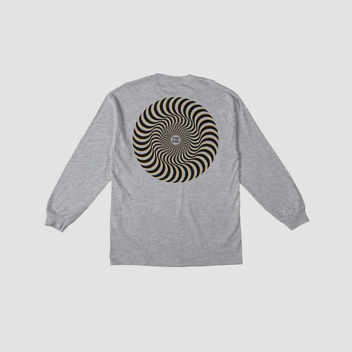 Spitfire Classic Swirl Overlay Longsleeve T-Shirt Grey/Black/Yellow