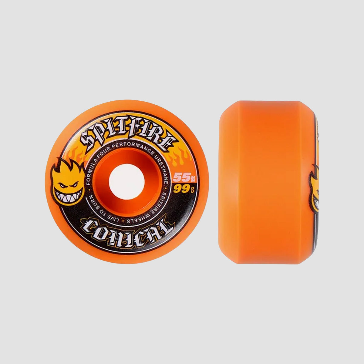 Spitfire Formula Four Conical 99A Skateboard Wheels Orange 55mm
