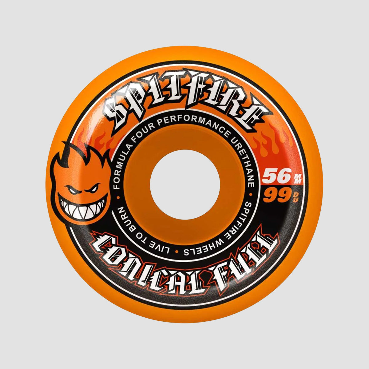 Spitfire Formula Four Conical Full 99DU Skateboard Wheels Orange 56mm