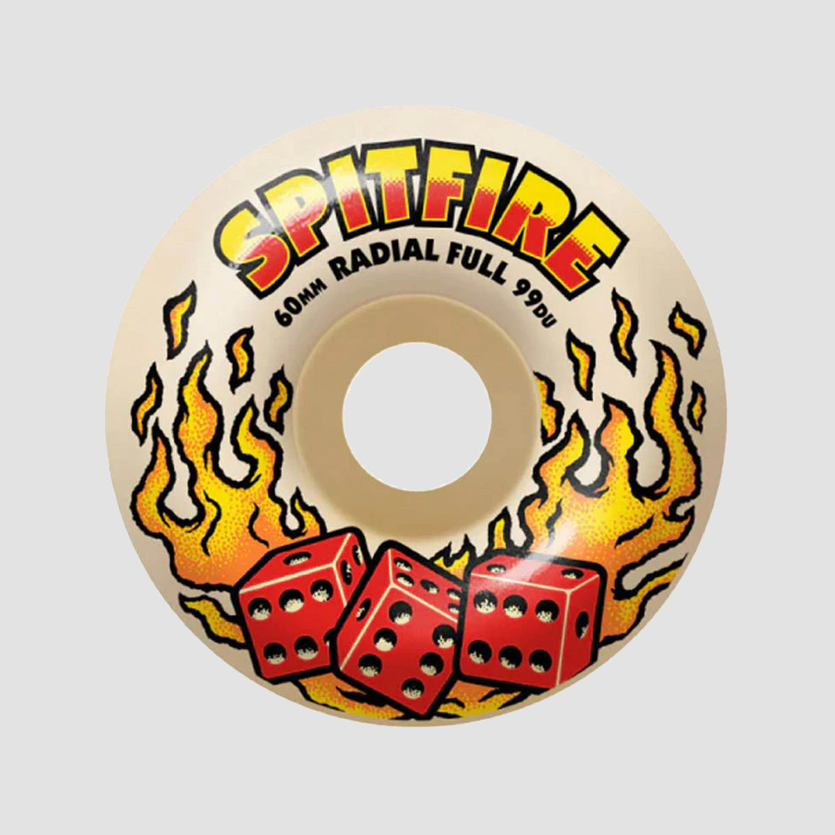 Spitfire Formula Four Hot Hand Radial Full 99DU Skateboard Wheels Natural 60mm