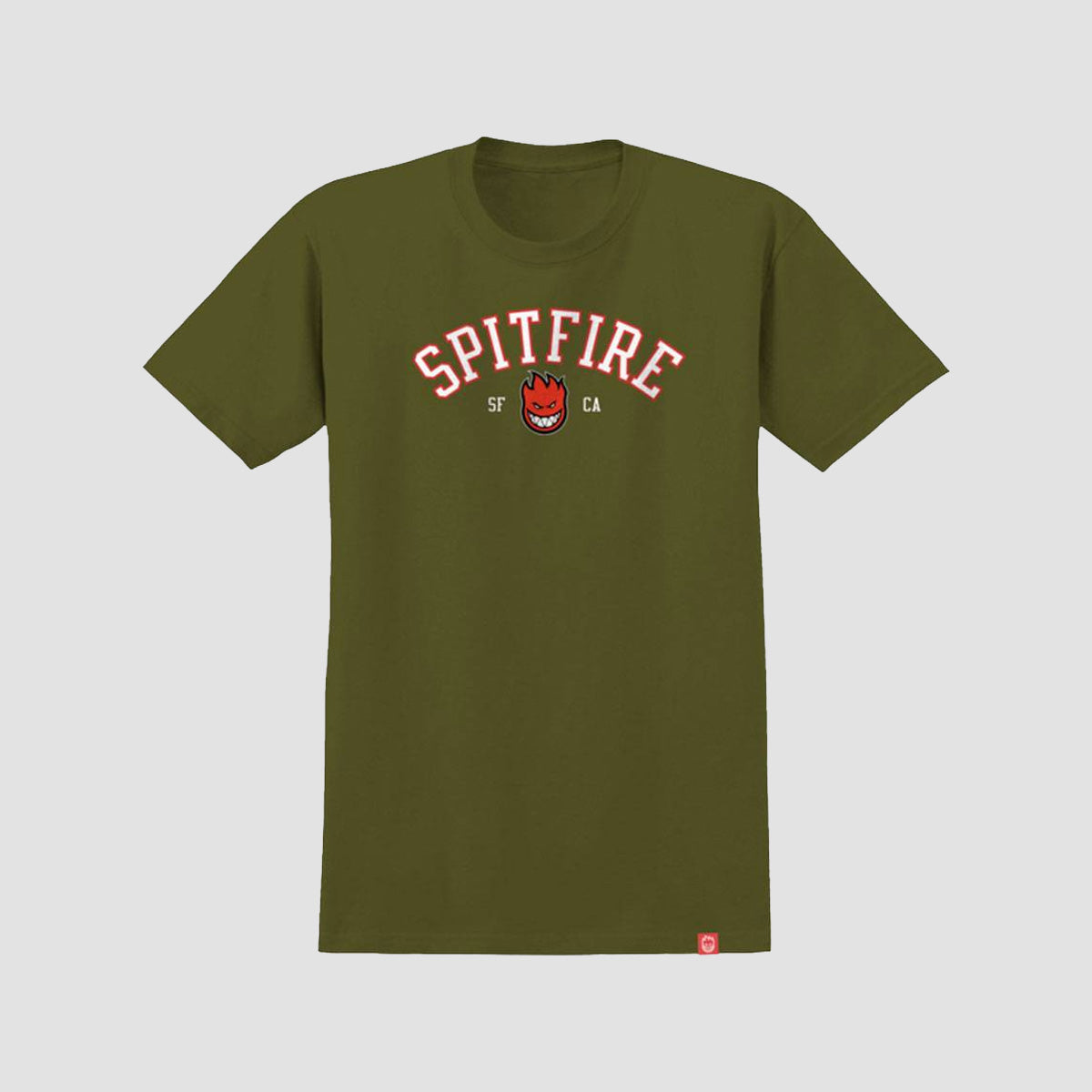 Spitfire Team Bighead T-Shirt Military Green/Red