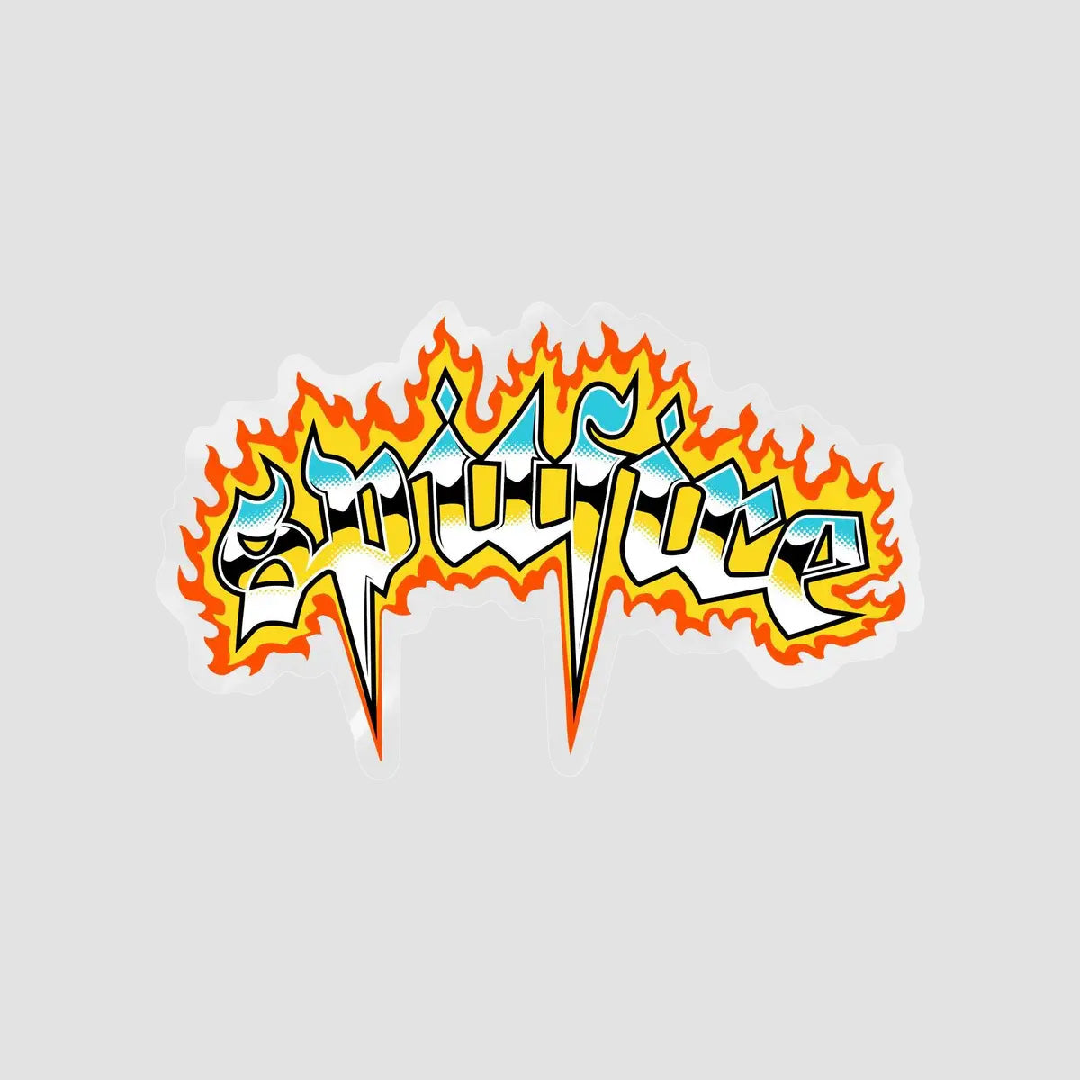 Spitfire Venom Chrome Sticker 100x60mm