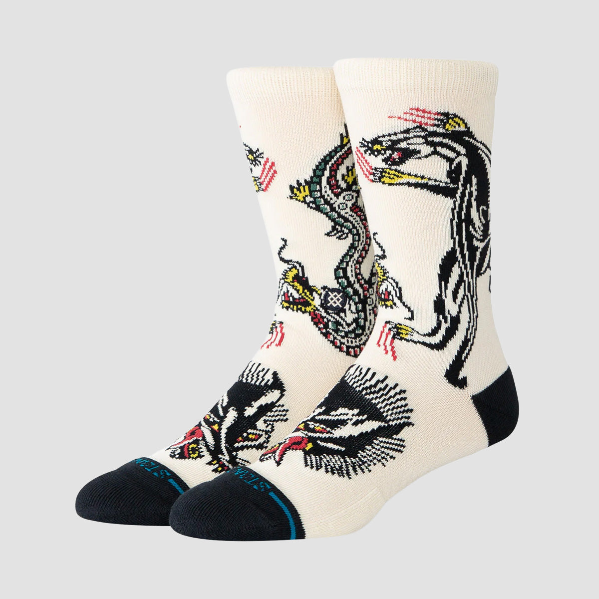 Stance Battle Crew Socks Cream