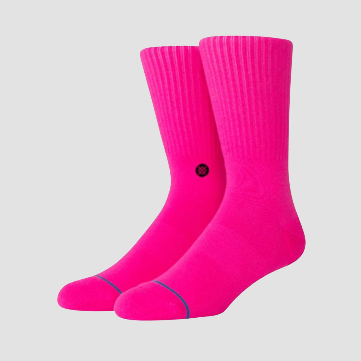 Stance Icon Crew Socks Florescent Pink