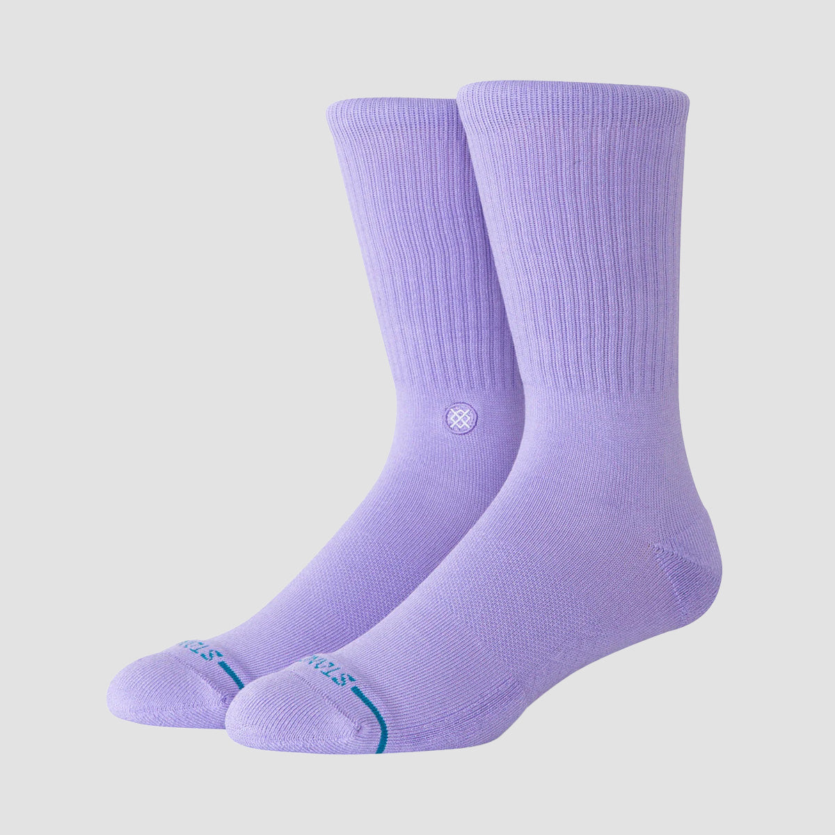 Stance Icon Crew Socks Neon Purple