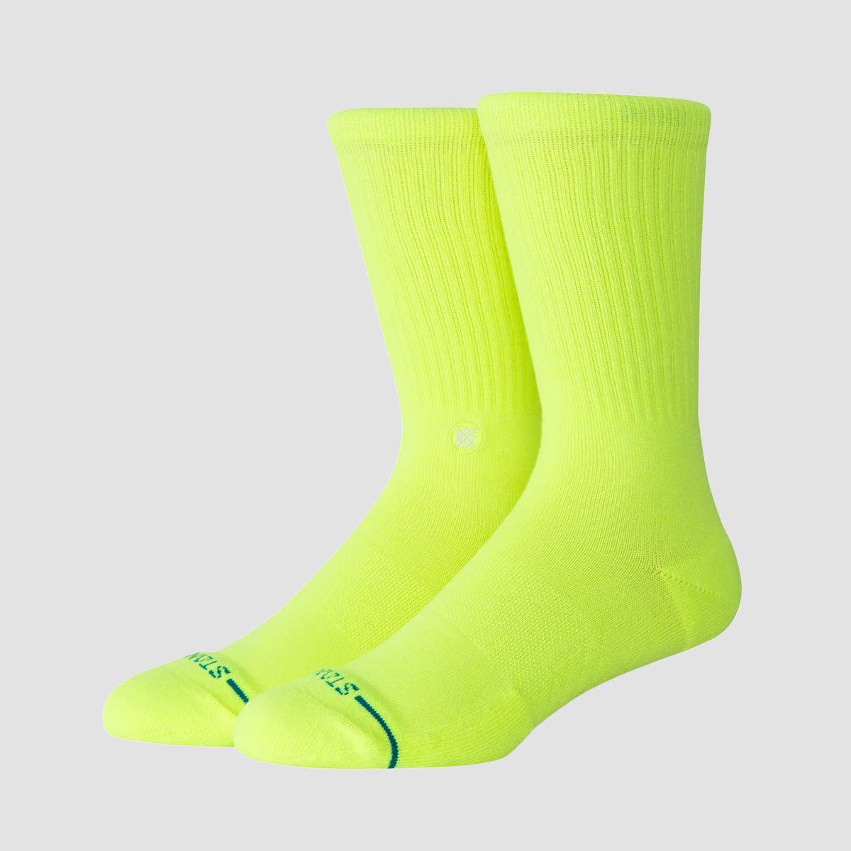 Stance Icon Crew Socks Neon Yellow