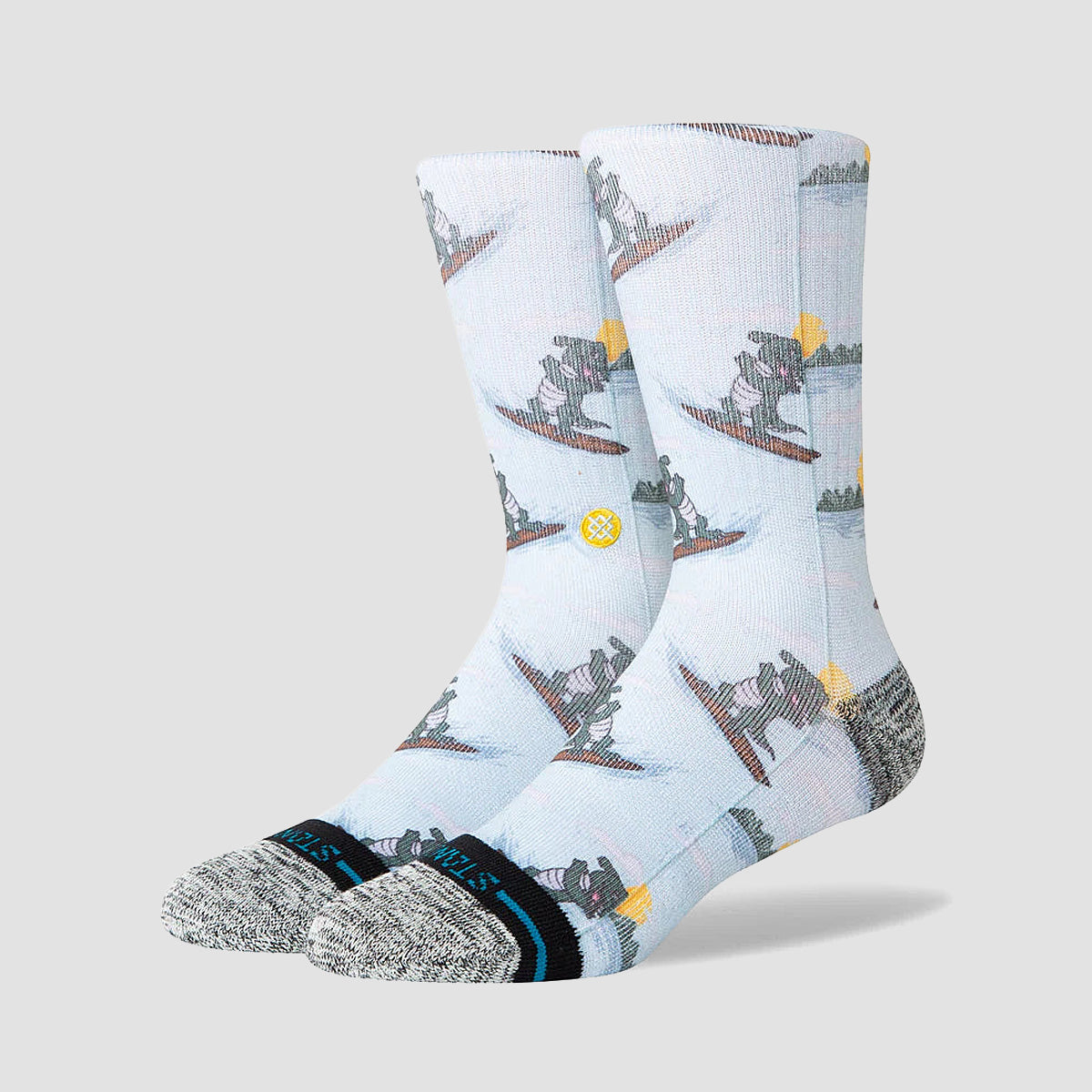 Stance Later Gator Crew Socks Light Blue