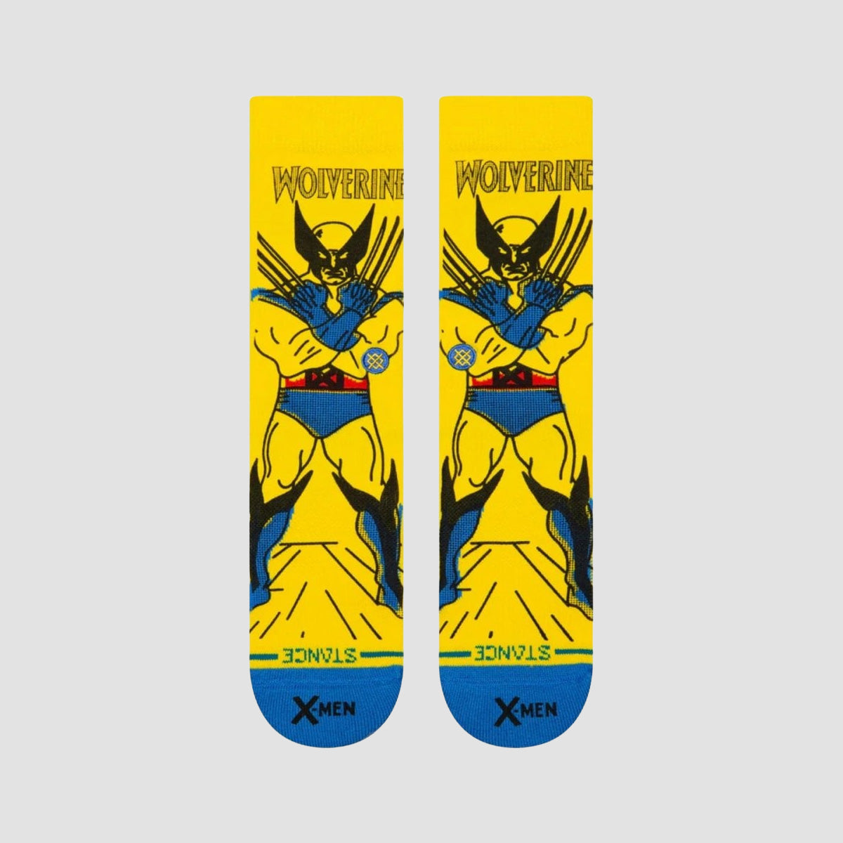 Stance Marvel Wolverine Crew Socks Yellow