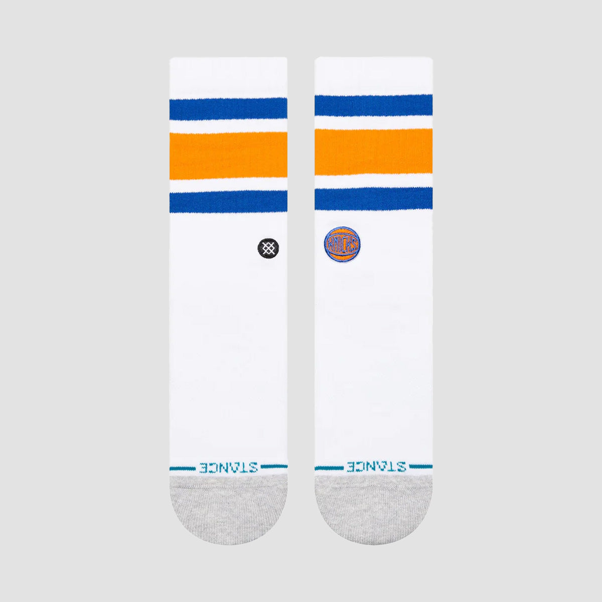 Stance NBA Tube New York Knicks Crew Socks White