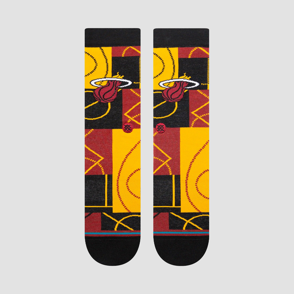 Stance NBA Zone Miami Heat Crew Socks Black