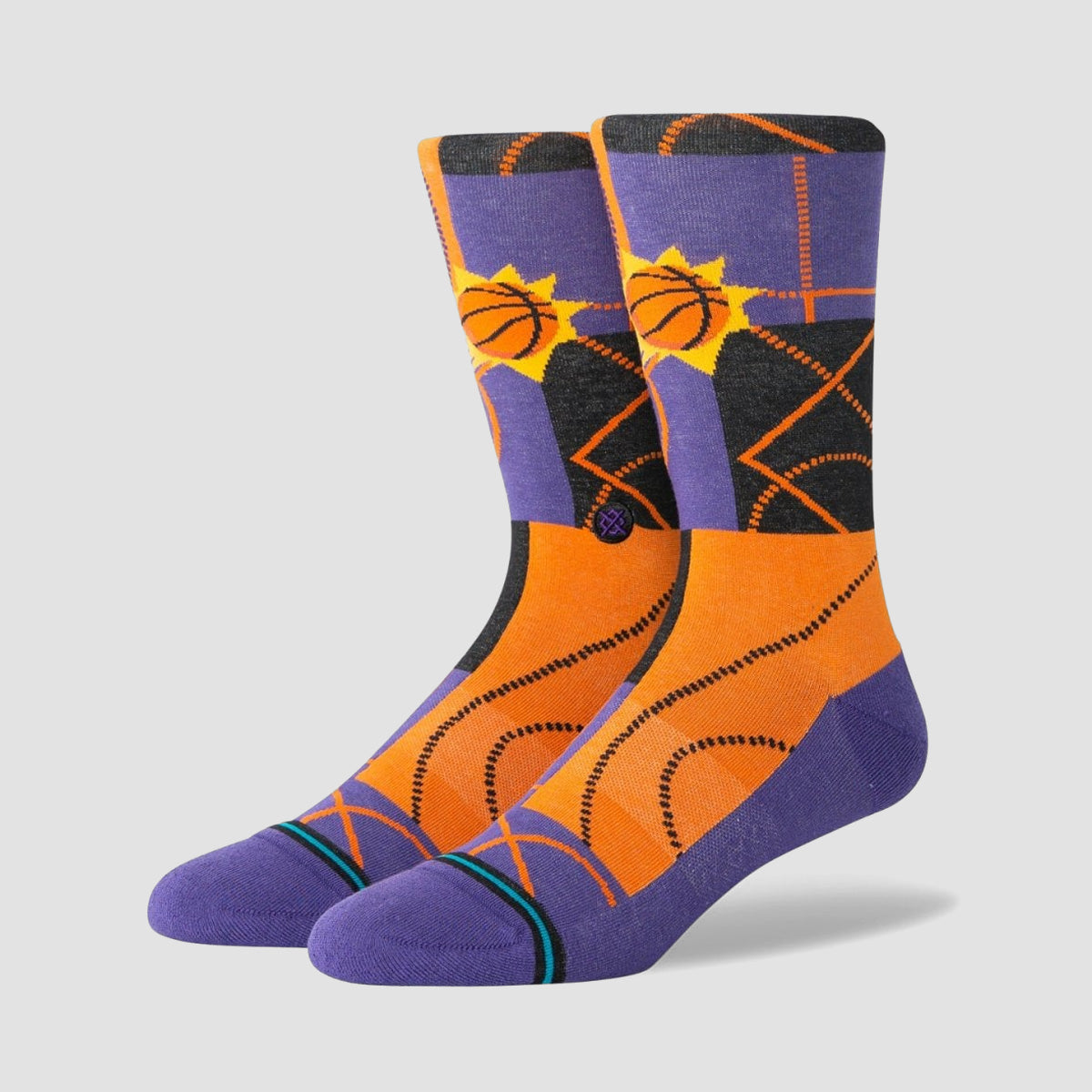 Stance NBA Zone Phoenix Suns Crew Socks Black