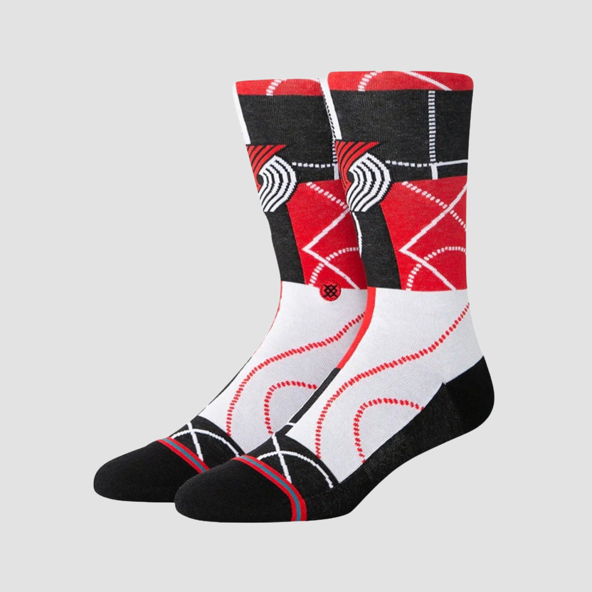 Stance NBA Zone Portland Trail Blazers Crew Socks Black
