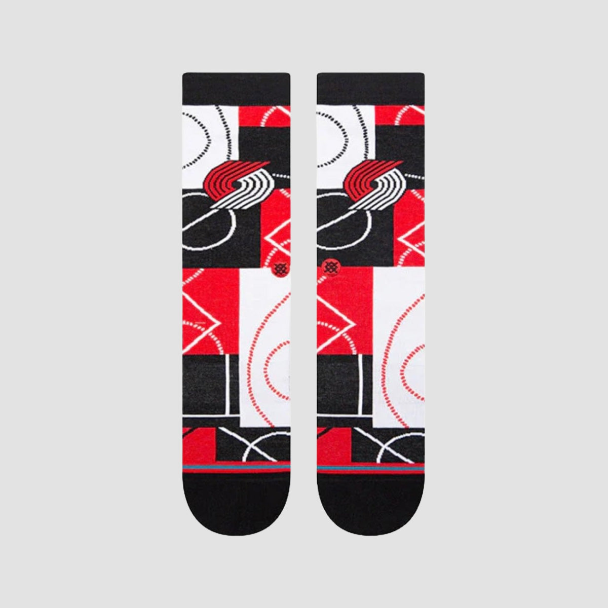 Stance NBA Zone Portland Trail Blazers Crew Socks Black