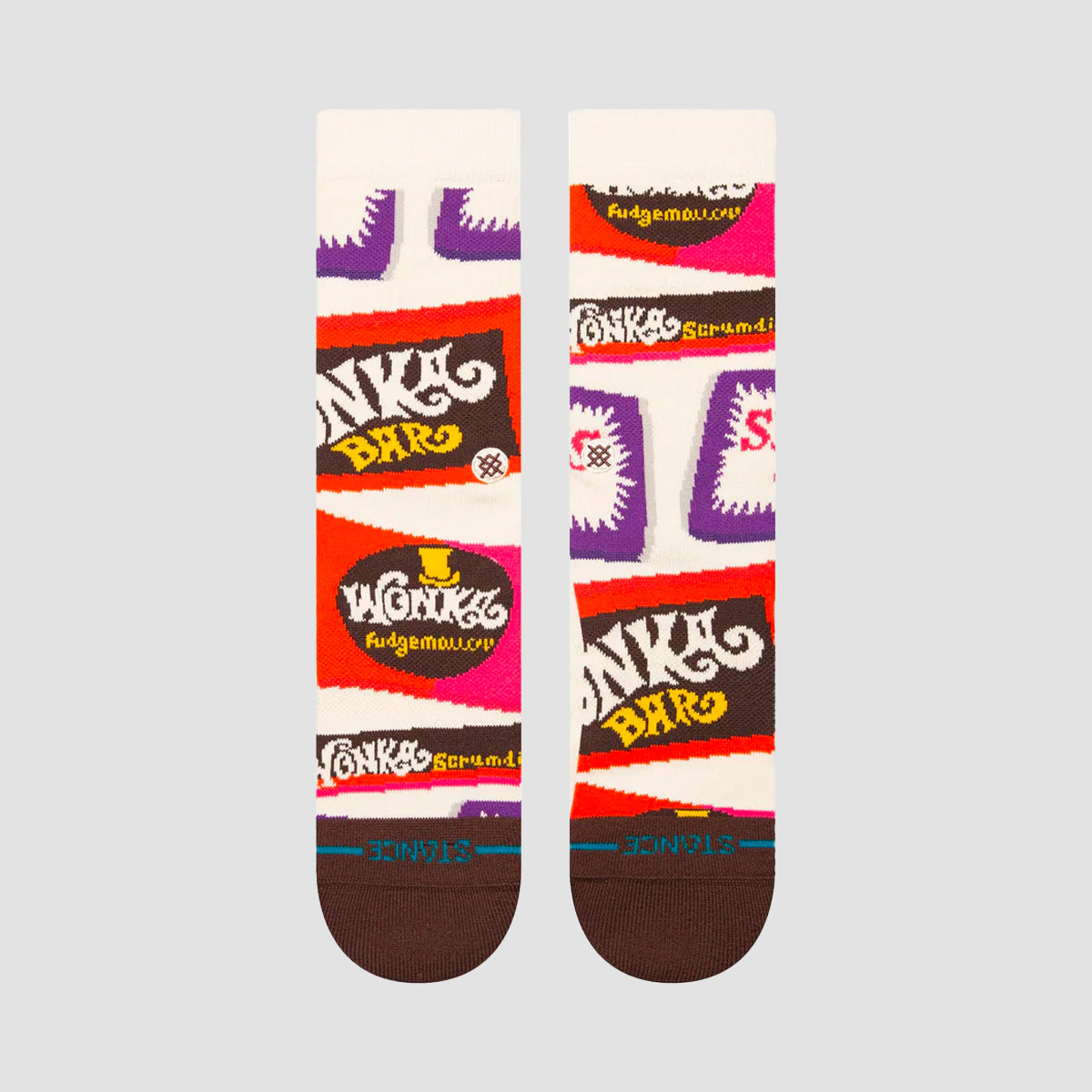 Stance Willy Wonka Wonka Bars Crew Socks Brown