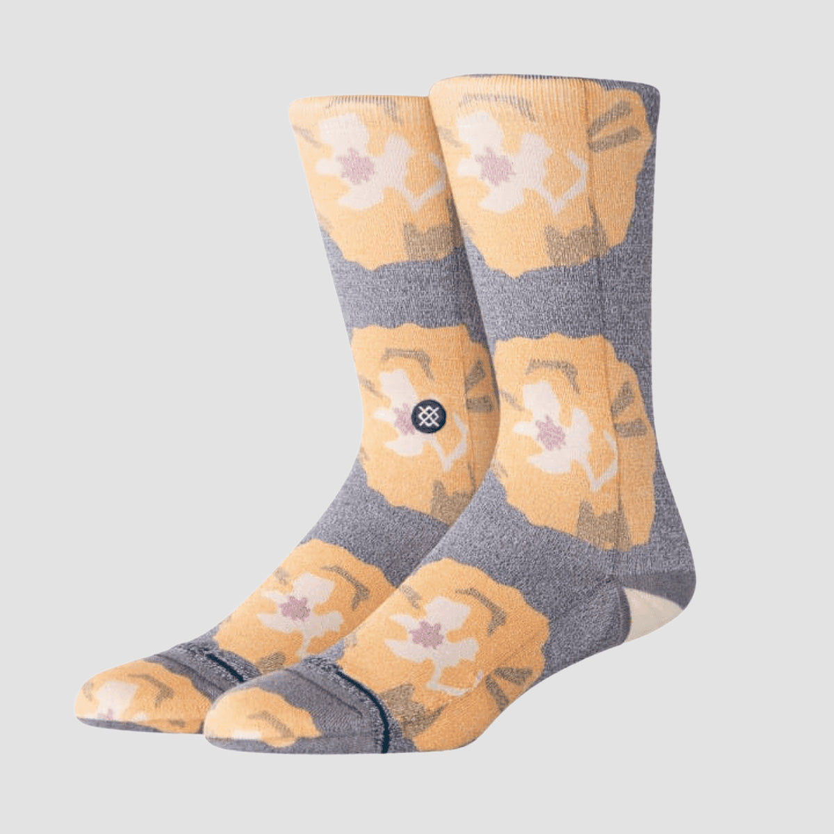 Stance Yellow Brick Crew Socks Navy