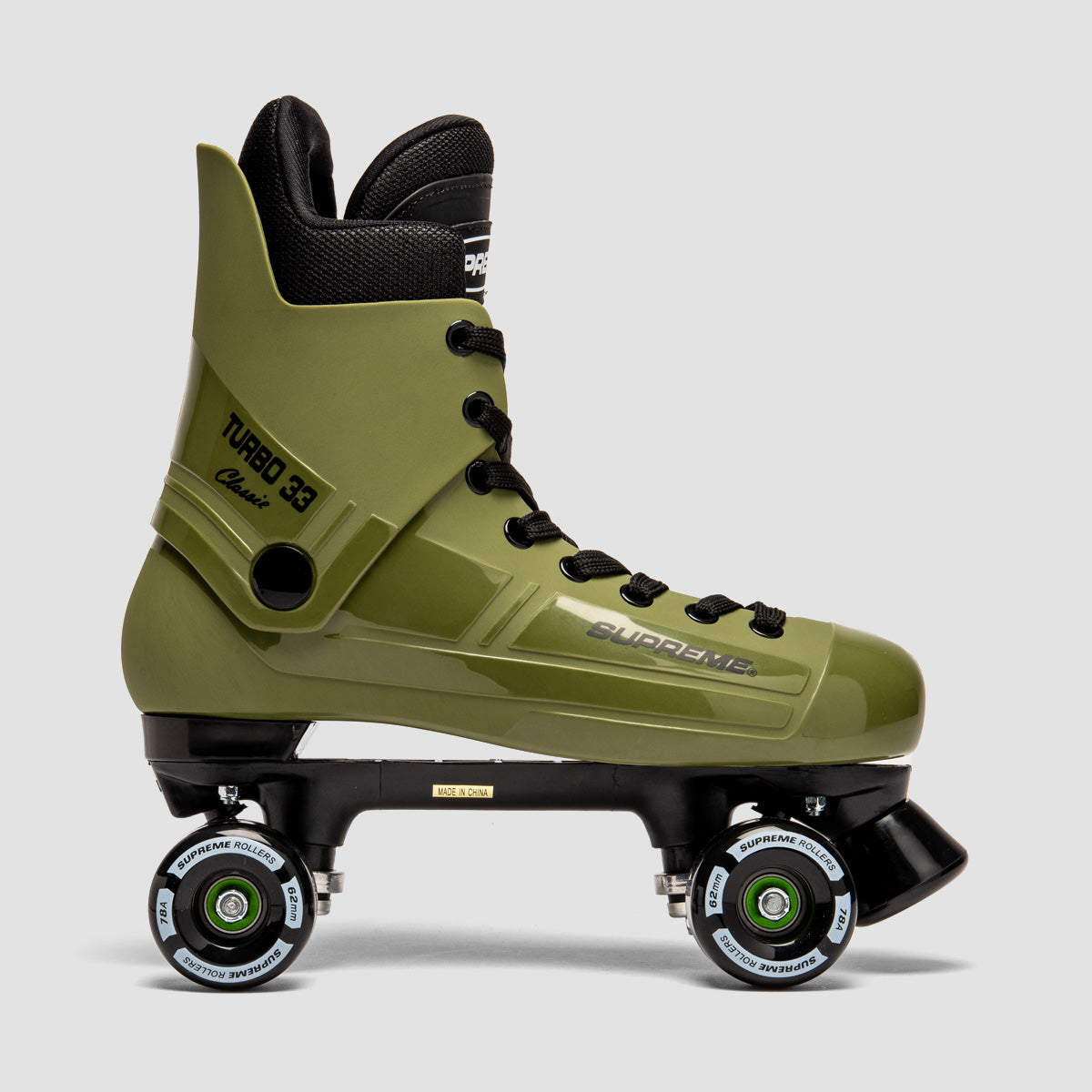 Supreme Turbo 33 Nylon Quad Skates Army Green/Black