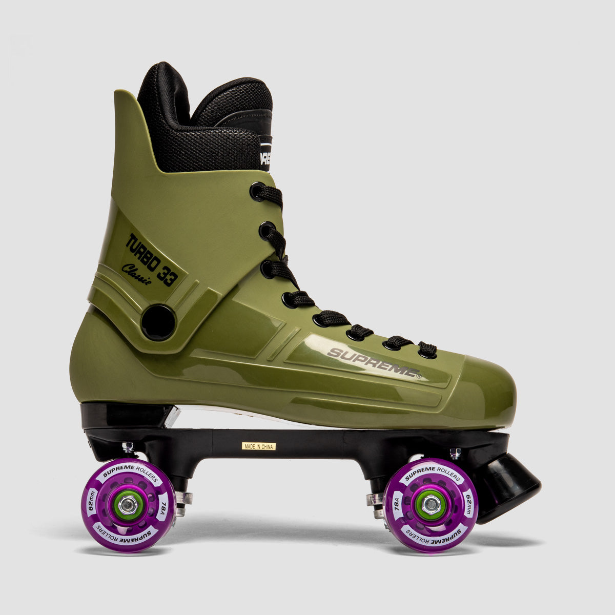 Supreme Turbo 33 Nylon Quad Skates Army Green/Purple