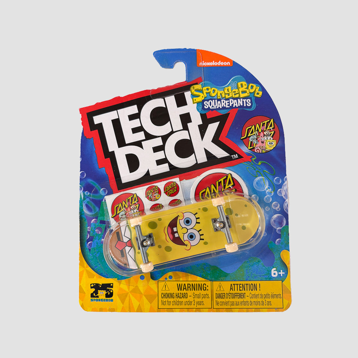 Tech Deck 96mm (M52) Fingerboard - Random Santa Cruz X SpongeBob