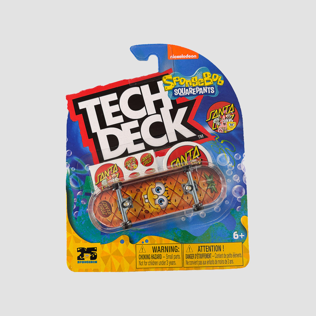 Tech Deck 96mm (M52) Fingerboard - Random Santa Cruz X SpongeBob