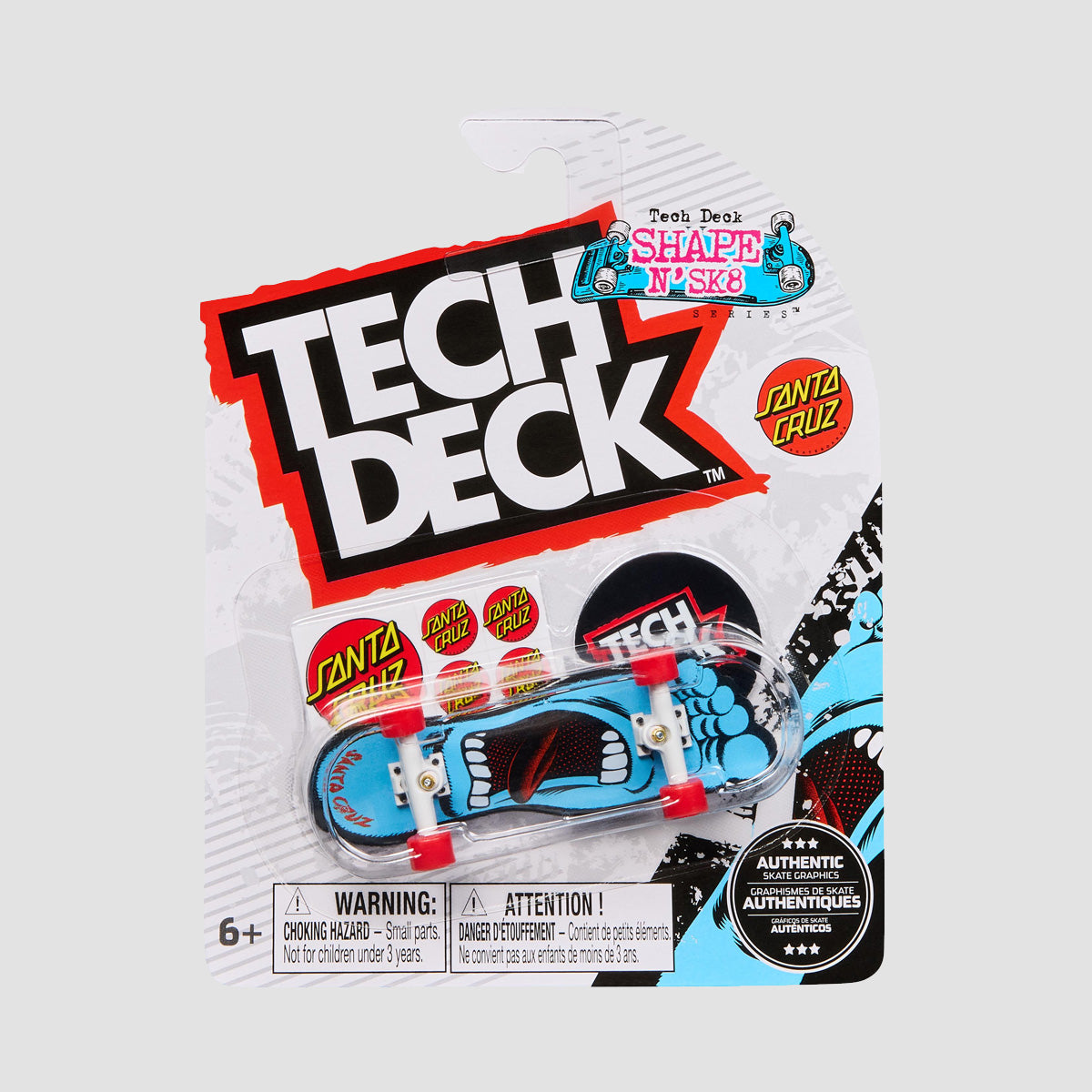 Tech Deck 96mm Shape N'SK8 Fingerboard Santa Cruz Screaming Hand
