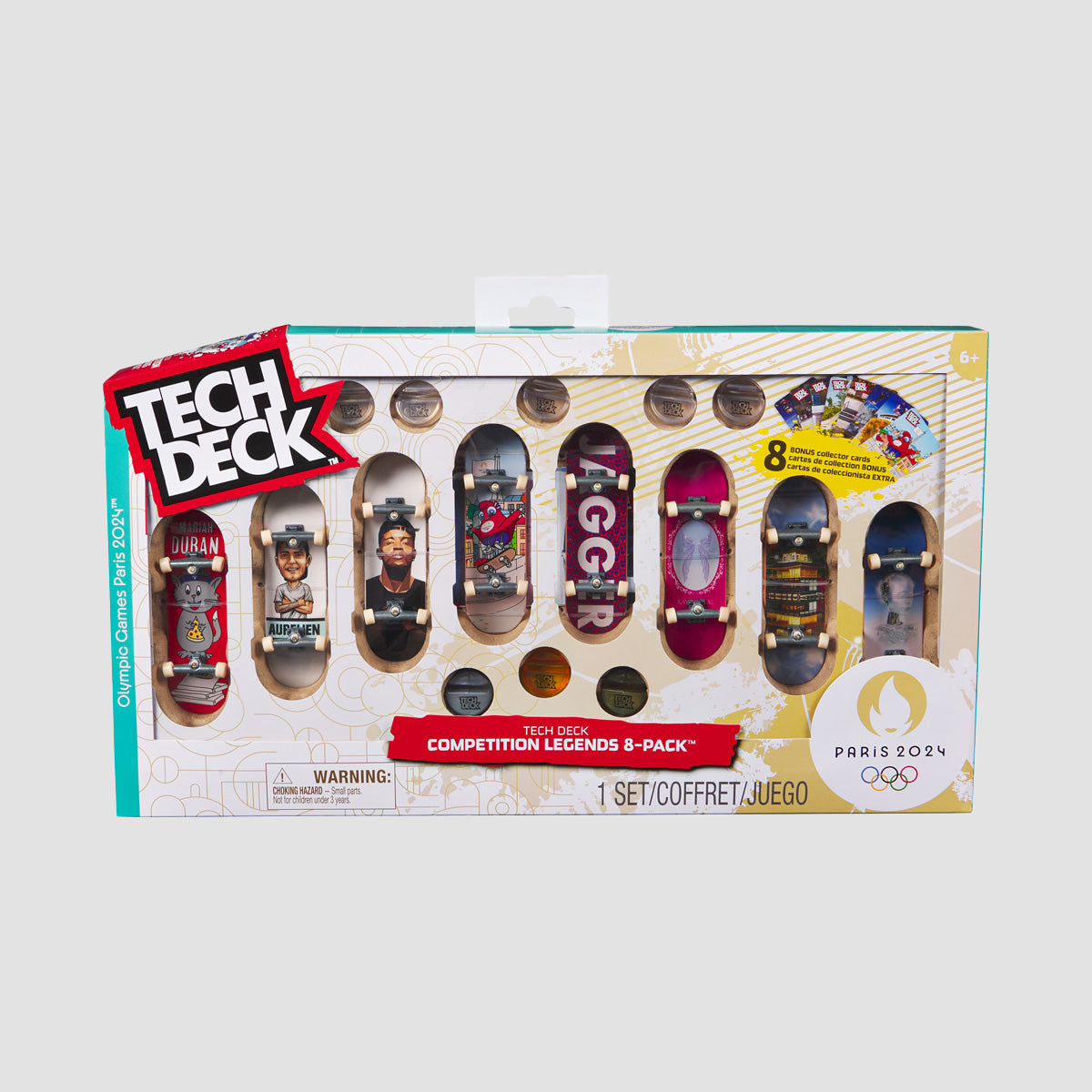 Tech Deck Olympic Paris 2024 Competition Legends 96mm Fingerboard 8 Pack