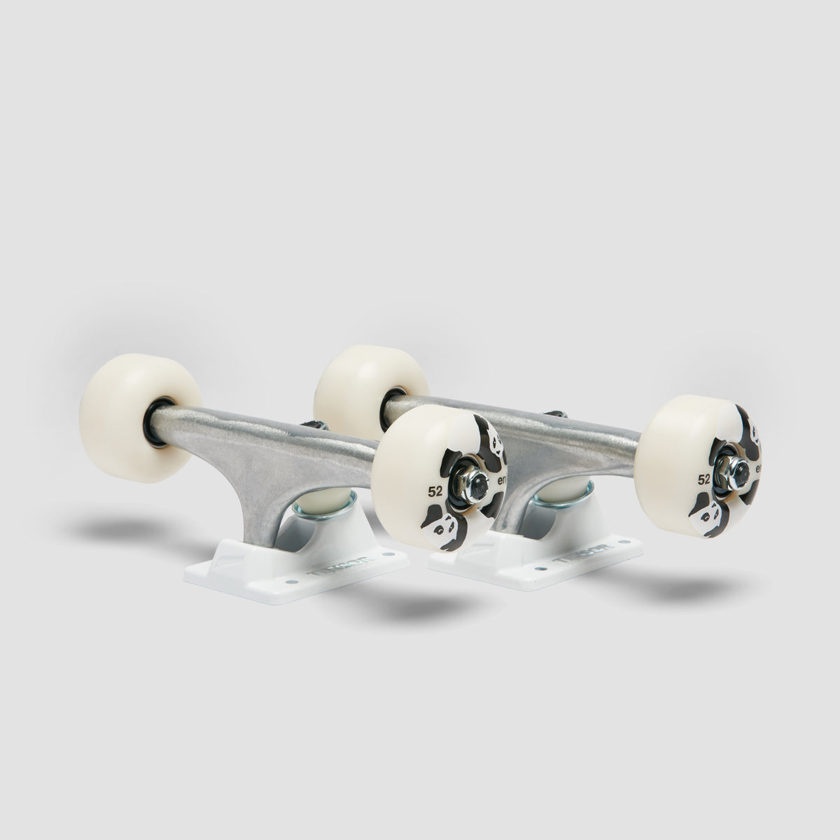 Tensor X Enjoi Double Panda 5.25 Skateboard Trucks & Wheel Combo Raw/White - 8"