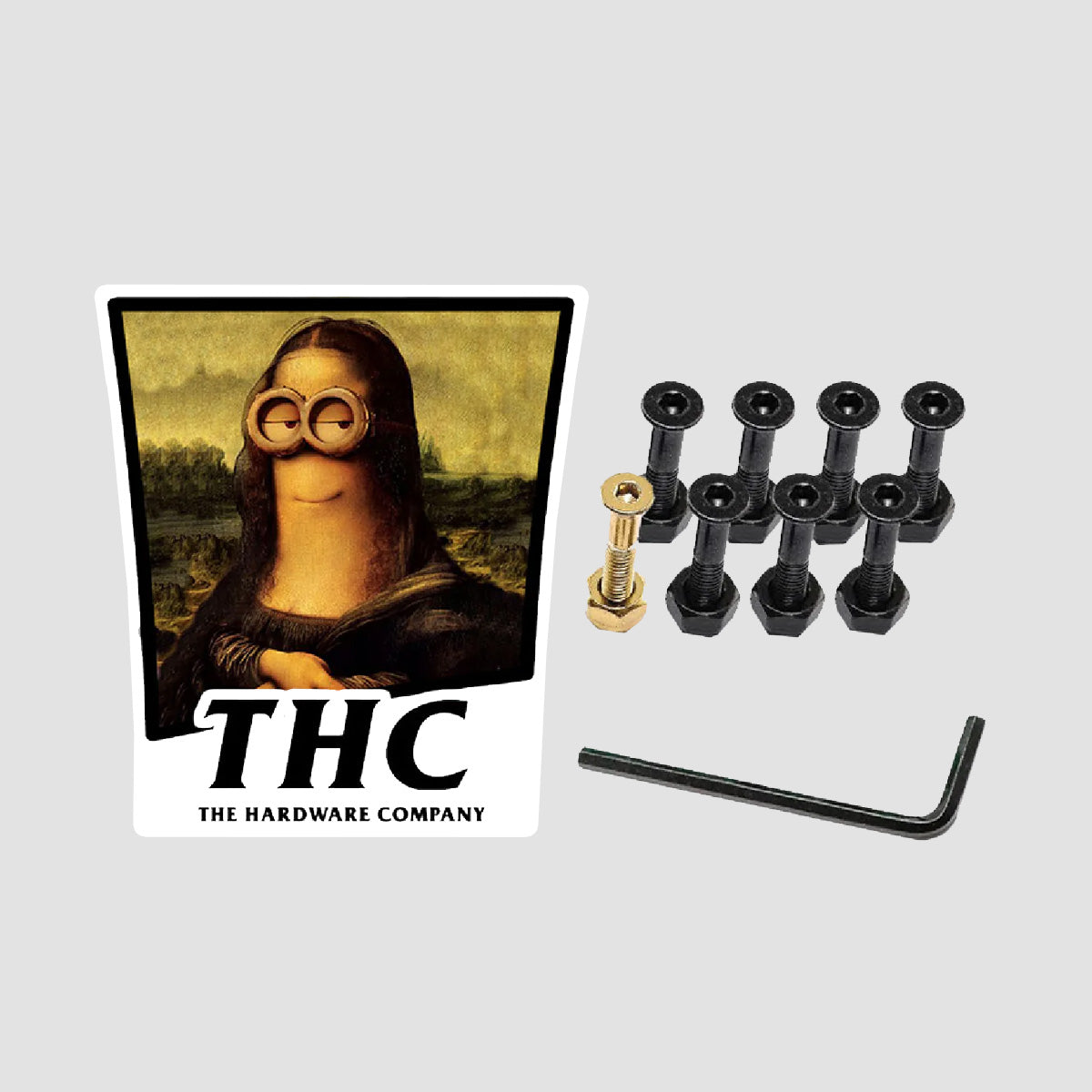 The Hardware Company THC Minion Lisa Allen Truck Bolts Black/Gold 1"