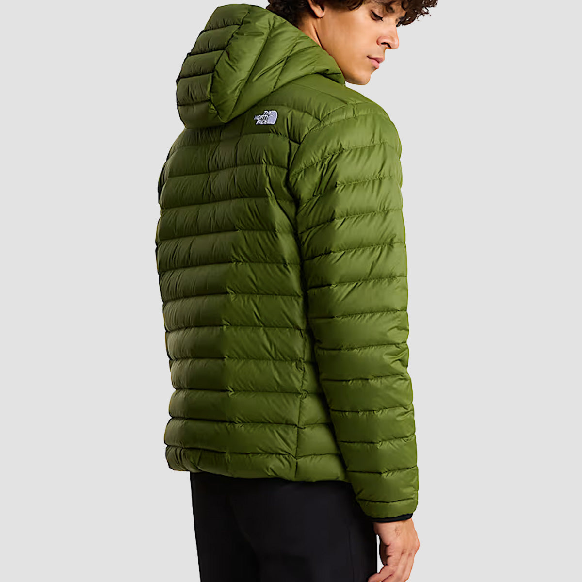 The North Face Classic Down Hooded Jacket Woodland Green