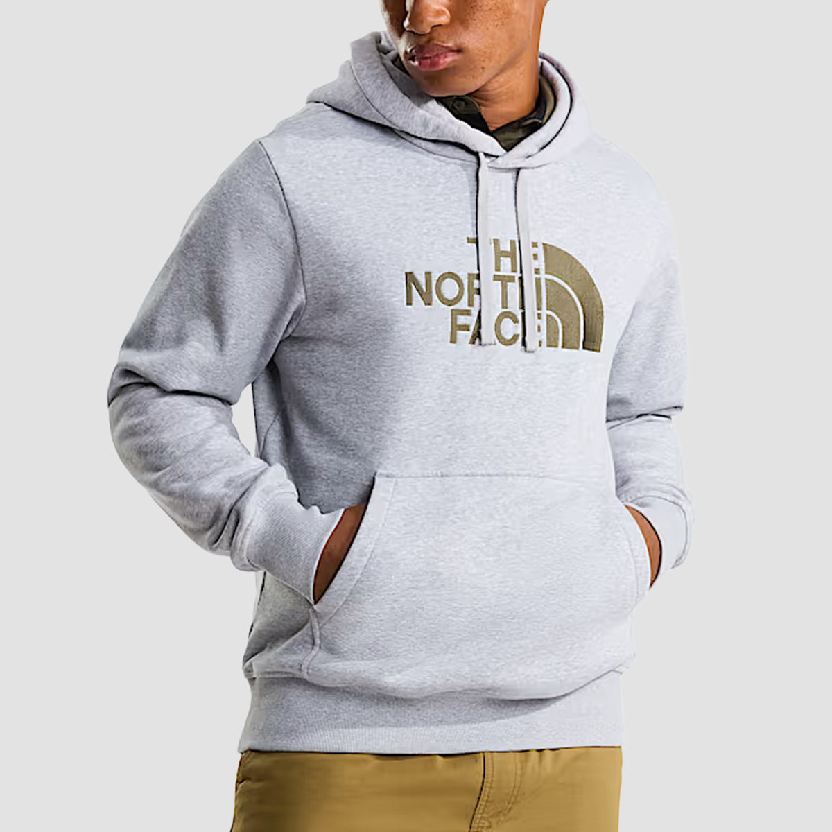 The North Face Drew Peak Regular Pullover Hoodie TNF Light Grey Heather/New Taupe Green