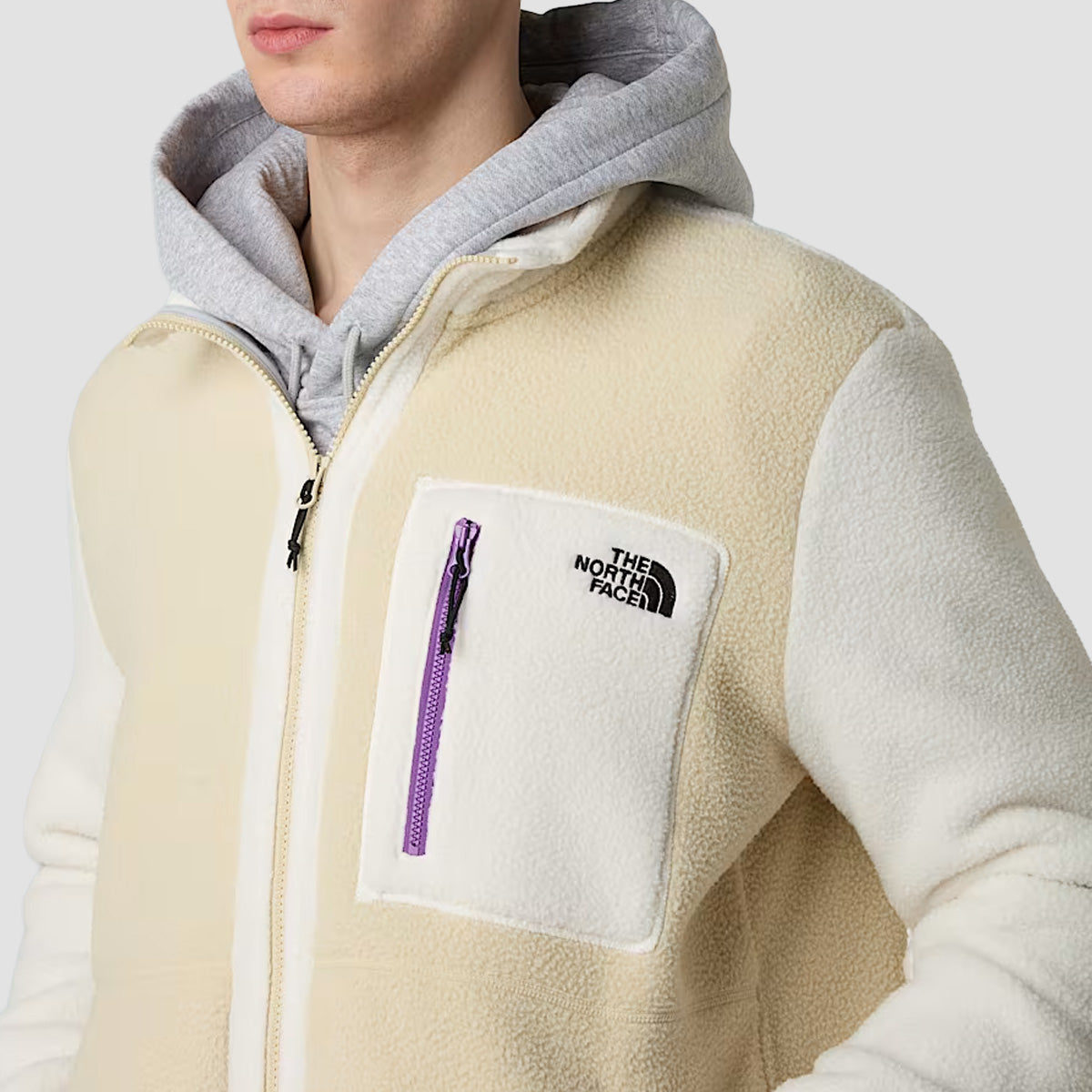 The North Face Yumiori Full Zip Fleece Jacket Gravel/White Dune/Grave