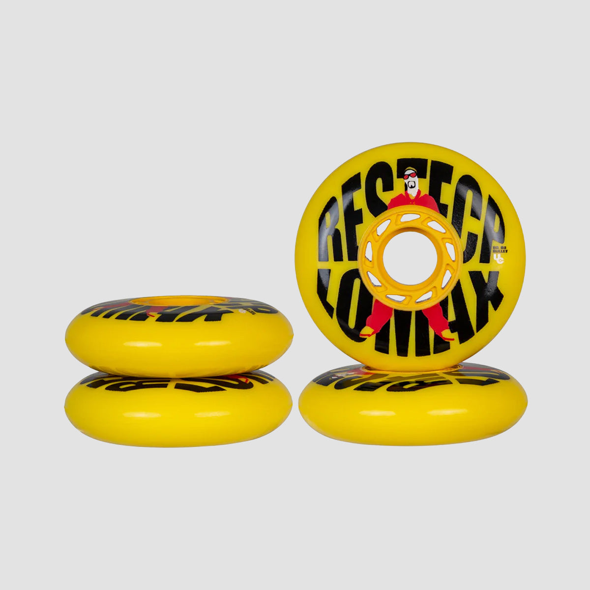 Undercover Nick Lomax Movie 88a Inline Wheels x4 Yellow 80mm