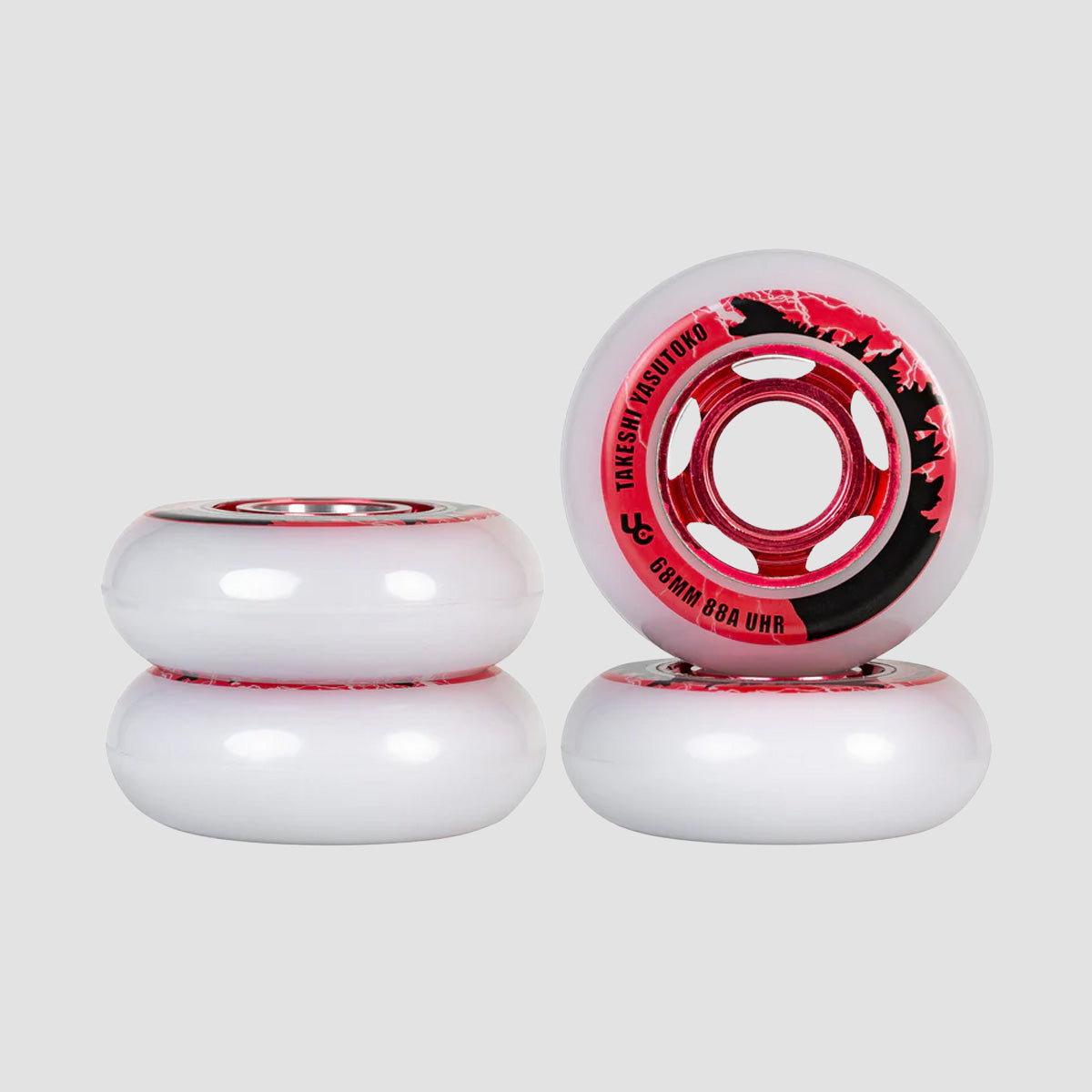Undercover Takeshi Yasutoko Movie 88a Inline Wheels x4 Black/Red 68mm