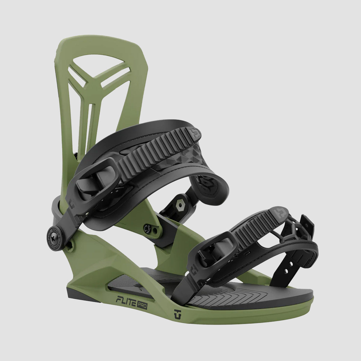 Union Flite Pro 2025 Snowboard Bindings Olive Green