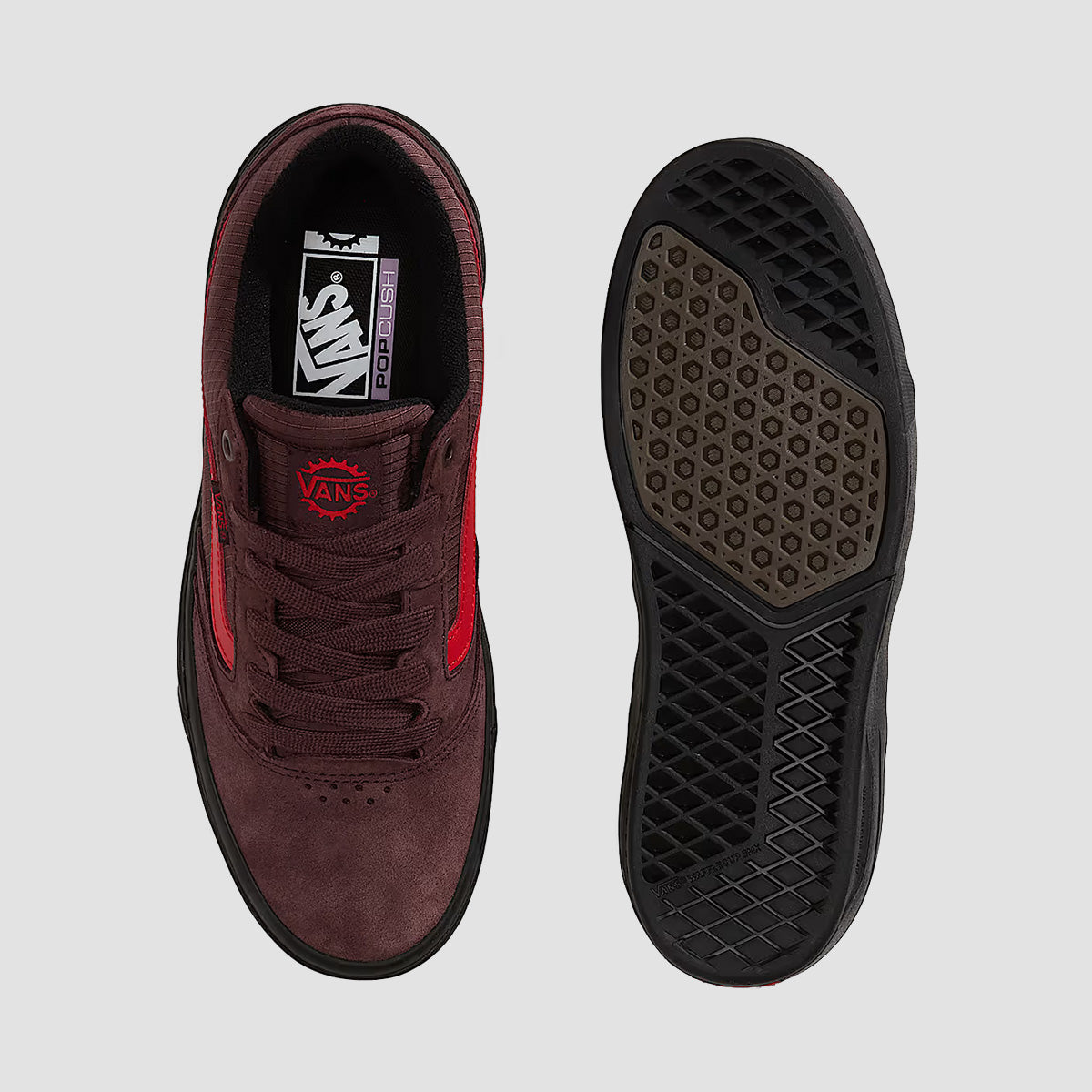 Vans BMX Proof Wafflecup Shoes - Brown/Rio Red/Black