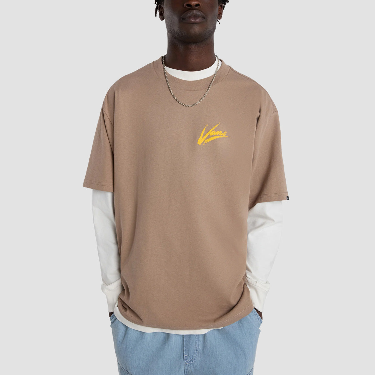 Vans Brush Script Loose T-Shirt Desert Taupe
